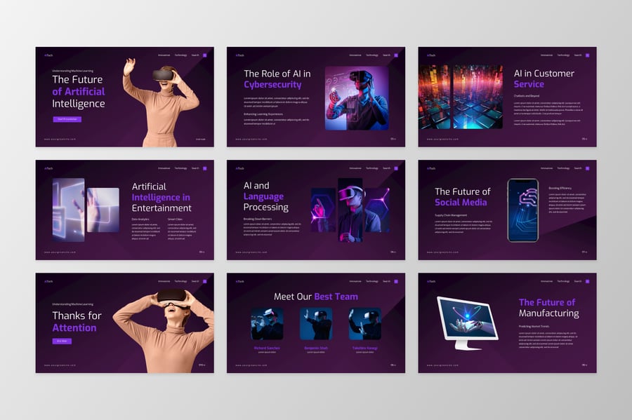 人工智能 PPT模版 (PPTX)