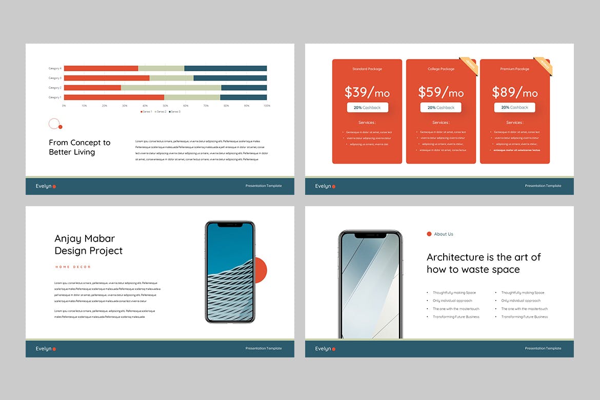 时尚高端简约房地产提案报告powerpoint幻灯片演示模板（pptx）