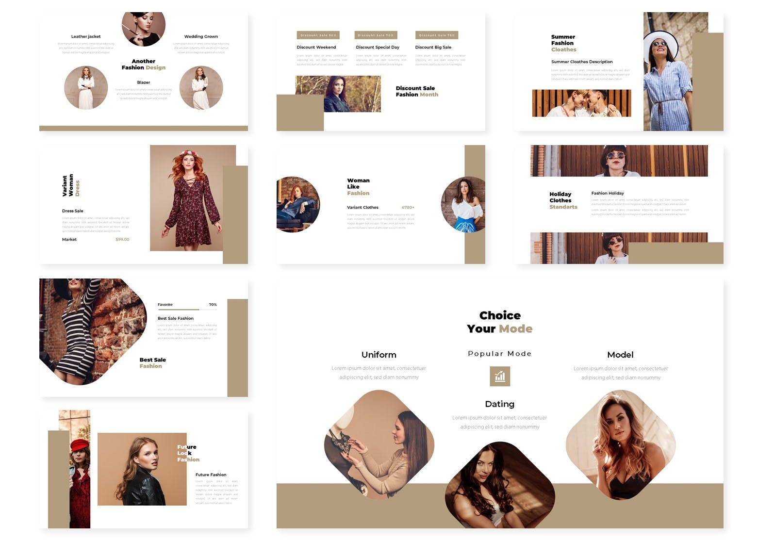 时尚的KEYNOTE或PPT模板(PPTX)