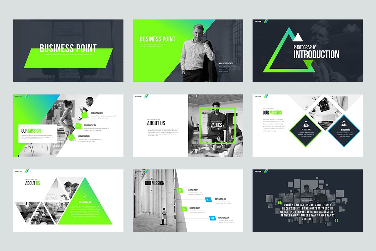 运动风格时尚PPT模板（PPTX）