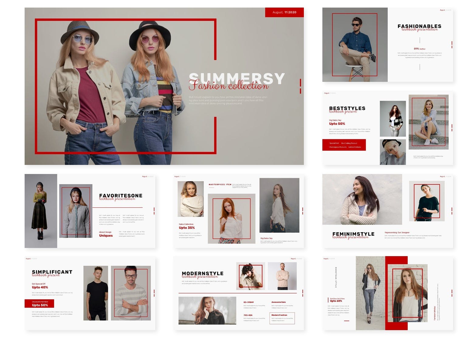 时尚风格PPT模板（PPTX）