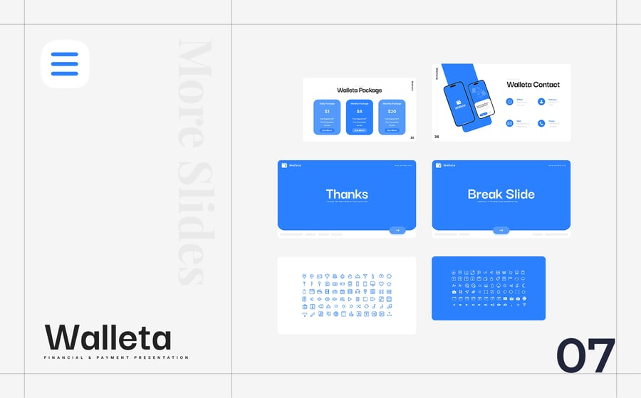 钱包APP介绍 PPT模版 (PPTX)
