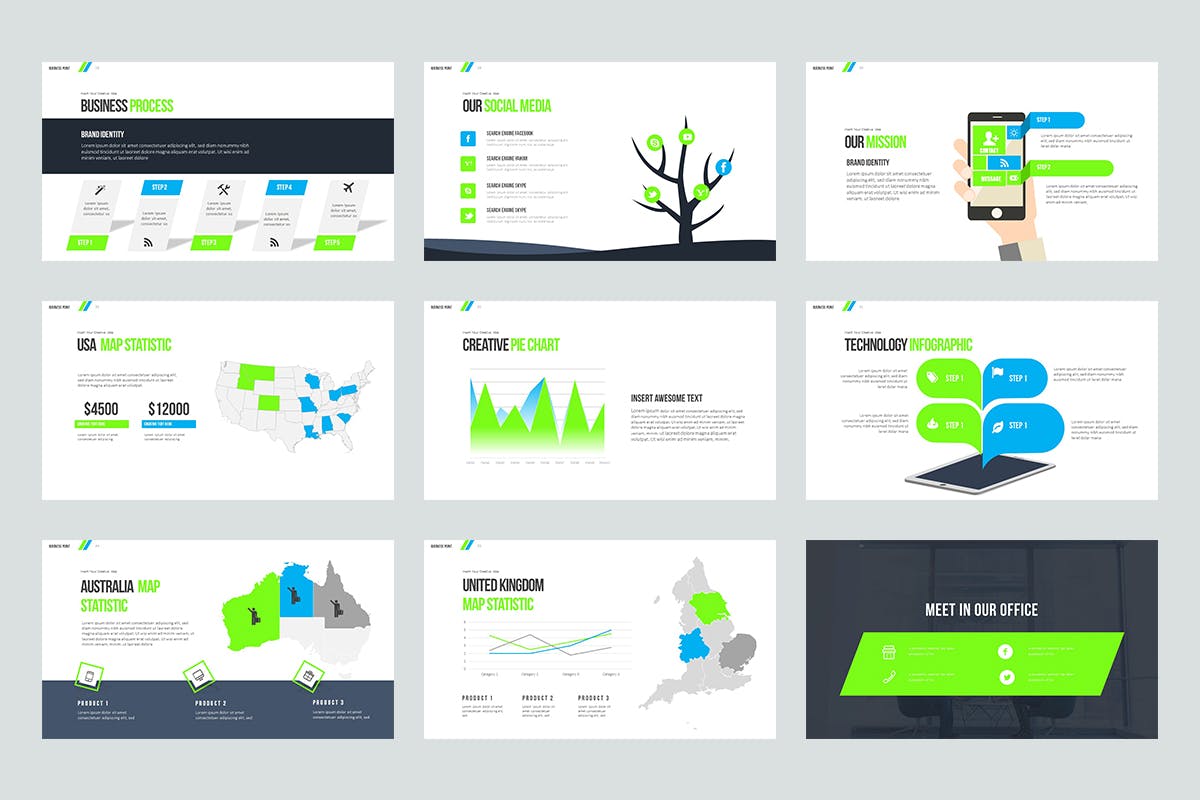 运动风格时尚PPT模板（PPTX）