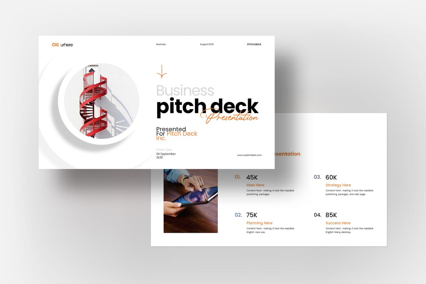 商业宣传材料演示PPT模版 (PPTX)