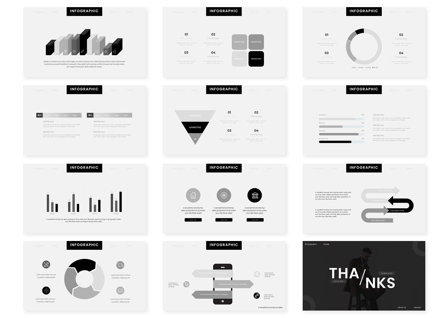 酷炫的极简主义PPT模板(PPTX,KEY)