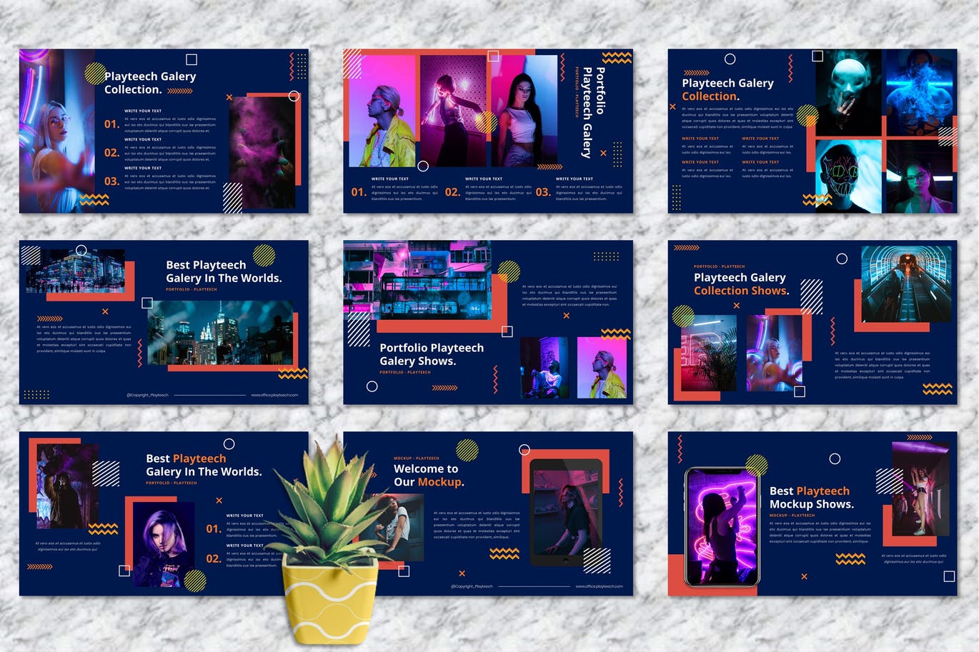 时尚高端绚丽创意powerpoint幻灯片演示模板（pptx）