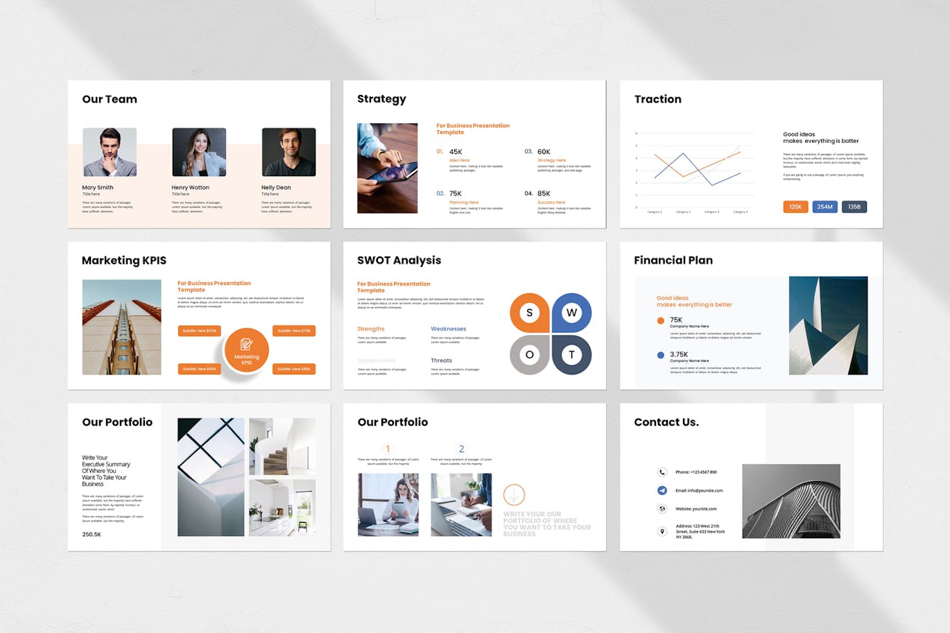 商业宣传材料演示PPT模版 (PPTX)