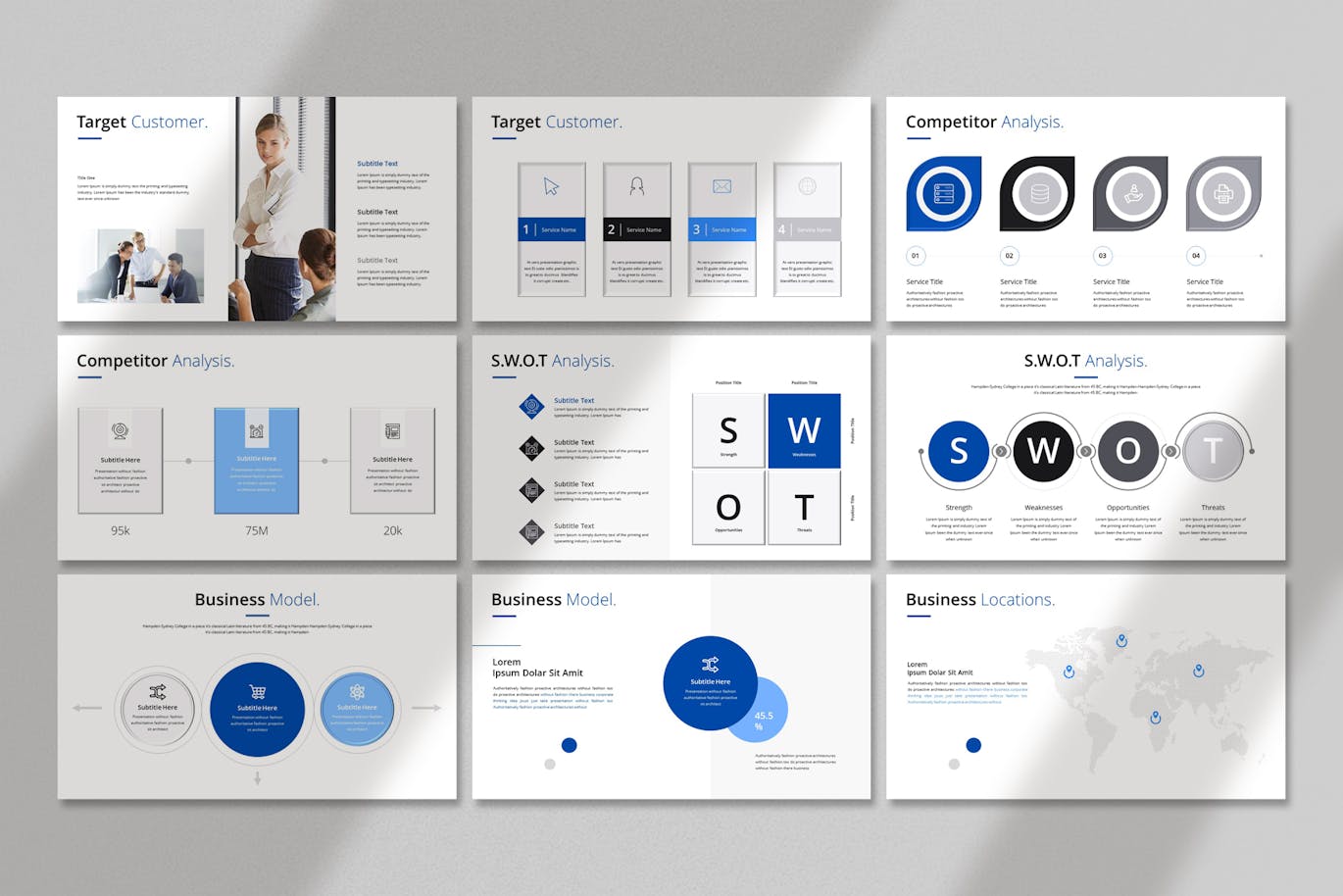 商业计划演示模板 (PPTX)