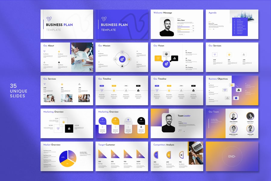 商业计划演示模板 PPT模板 (PPTX)