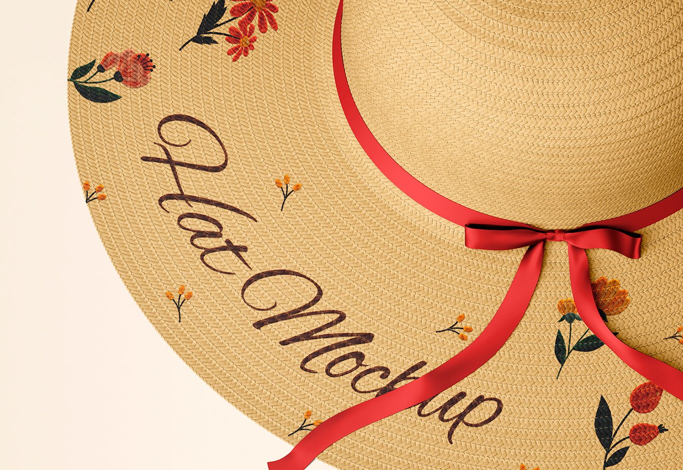 草帽帽子样机套装 (PSD)