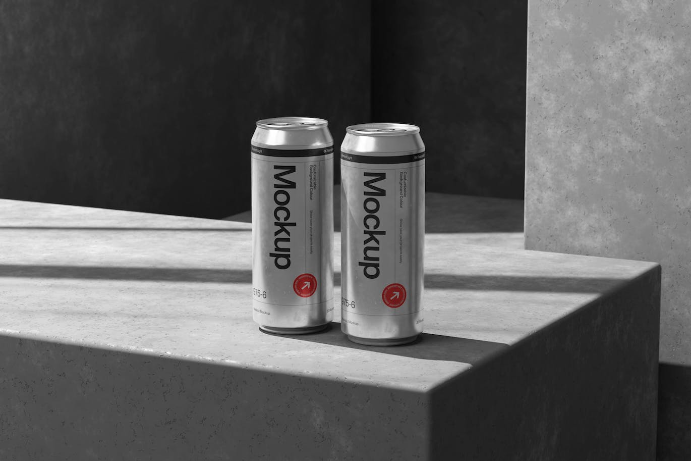 优雅的铝制饮料罐样机设计 (PSD)