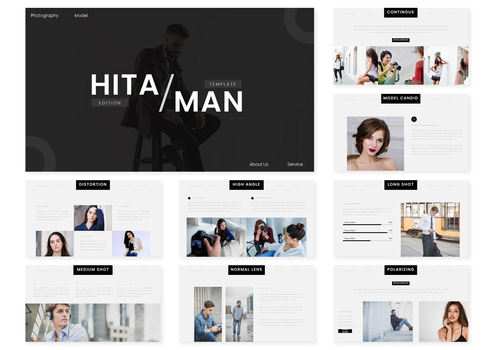 酷炫的极简主义PPT模板（PPTX,KEY）