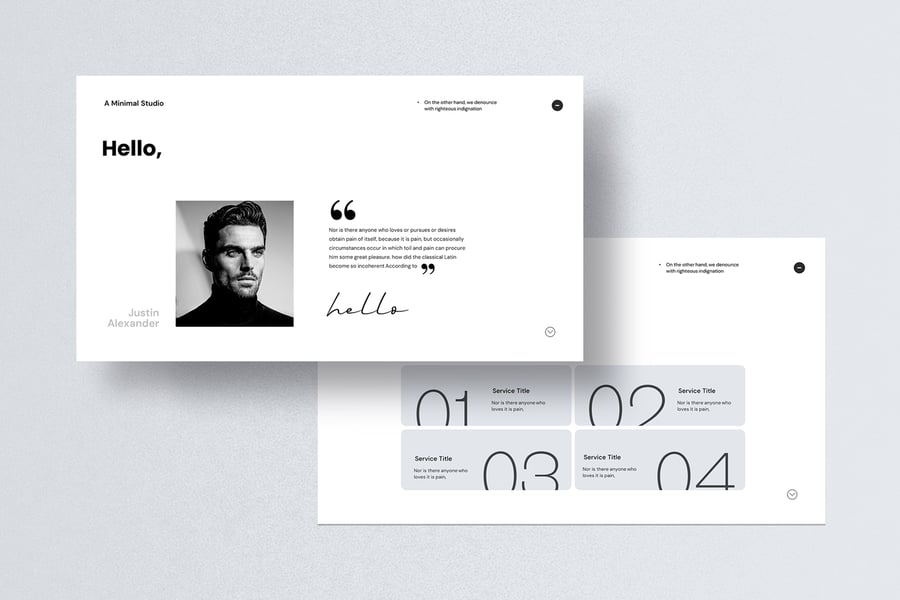 极简主义的商业提案 PPT模版 (PPTX)