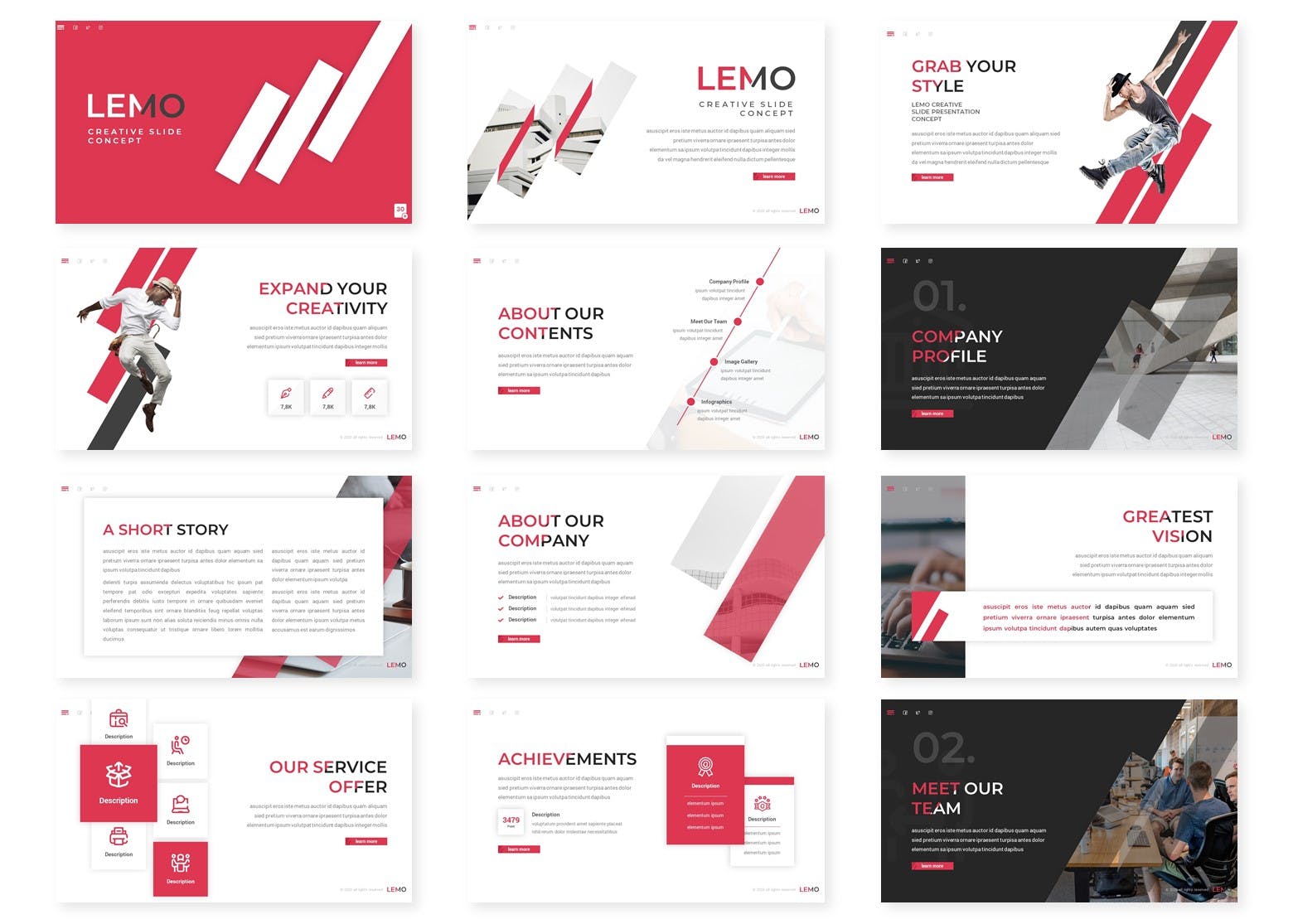 独特极简主义PPT模板（PPTX）