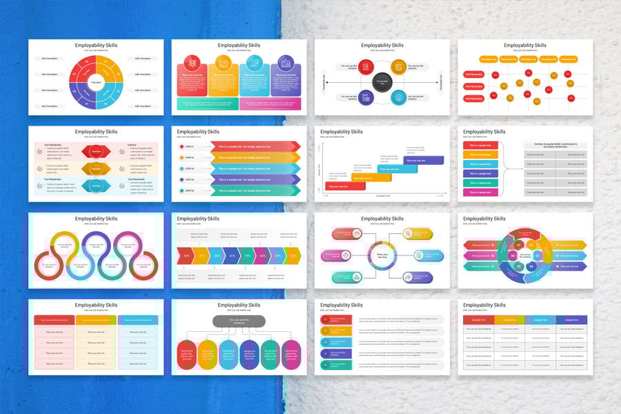 就业技能信息图表 PPT模板 (PPTX)