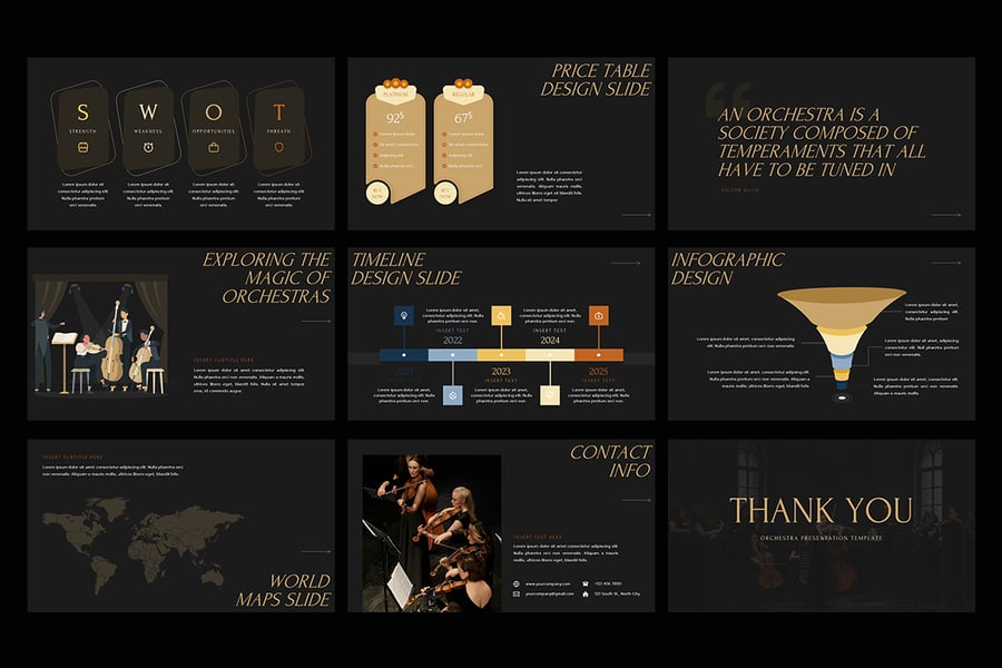 音乐相关介绍模板PPT模板 (PPTX)