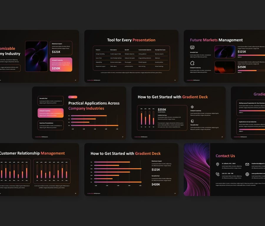 渐变设计多用途PPT模版 (PPTX)