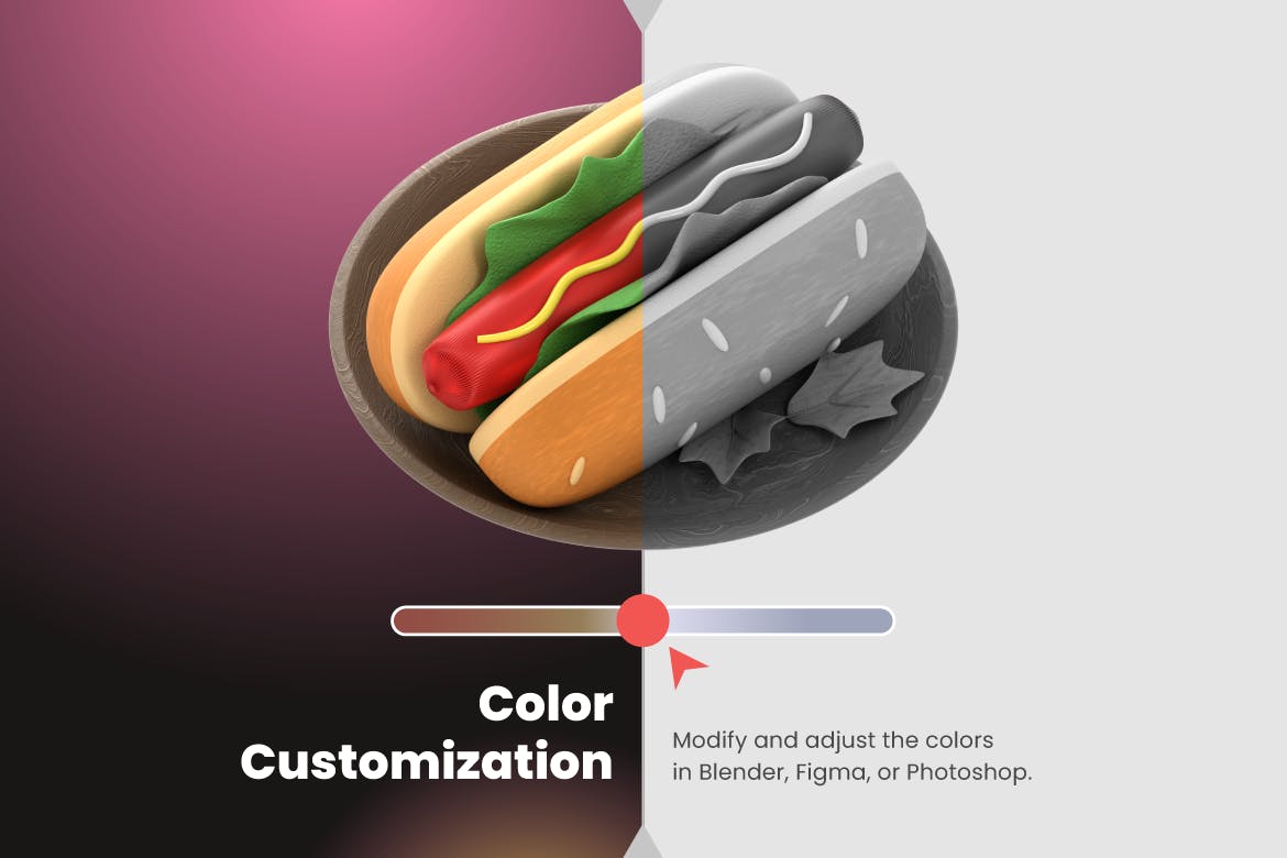 3D 早餐图标集 (FIG,PNG,PSD,Blend,GLTF)