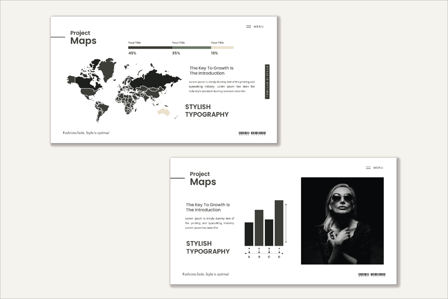 黑白时尚PPT模版 (PPTX)