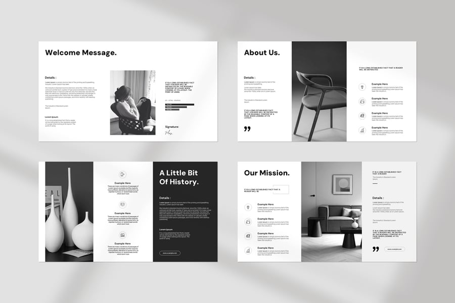 极简主义演示模板PPT模版 (PPTX)