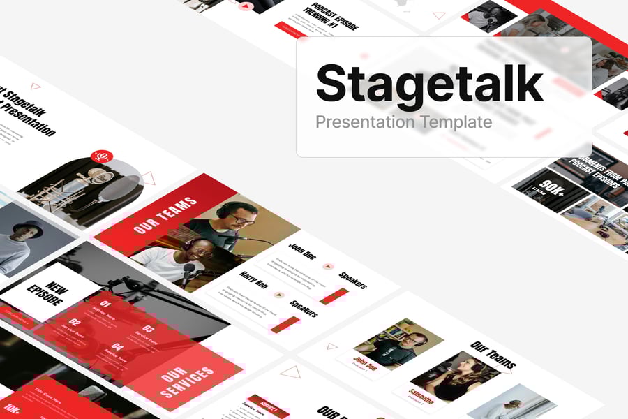 播客 PPT模版 (PPTX)