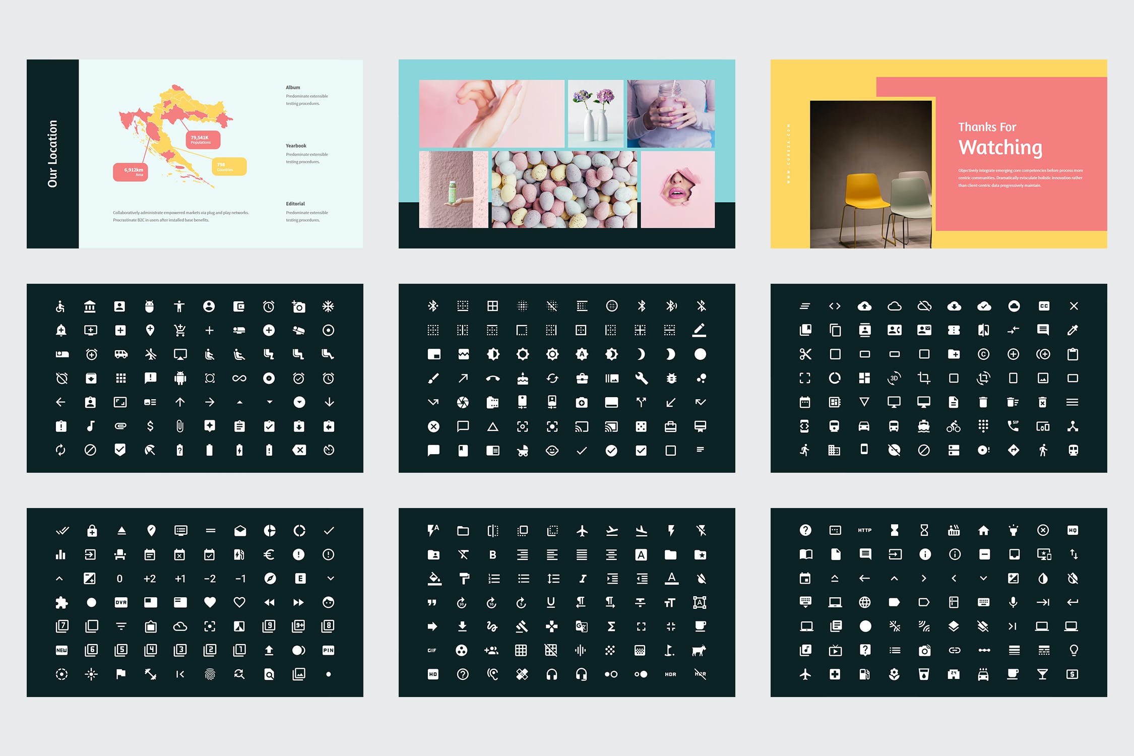 柔和的颜色PPT模板(PPTX)