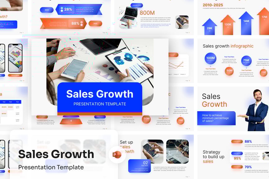 销售增长PPT模版 (PPTX)