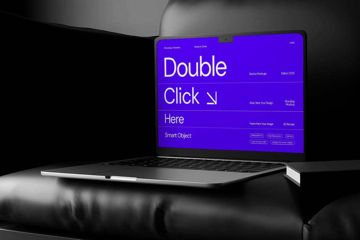 品牌笔记本电脑样机 (PSD)