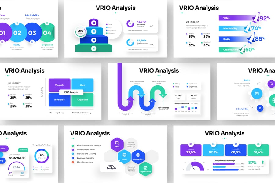 分析信息图表 PPT模板 (PPTX)