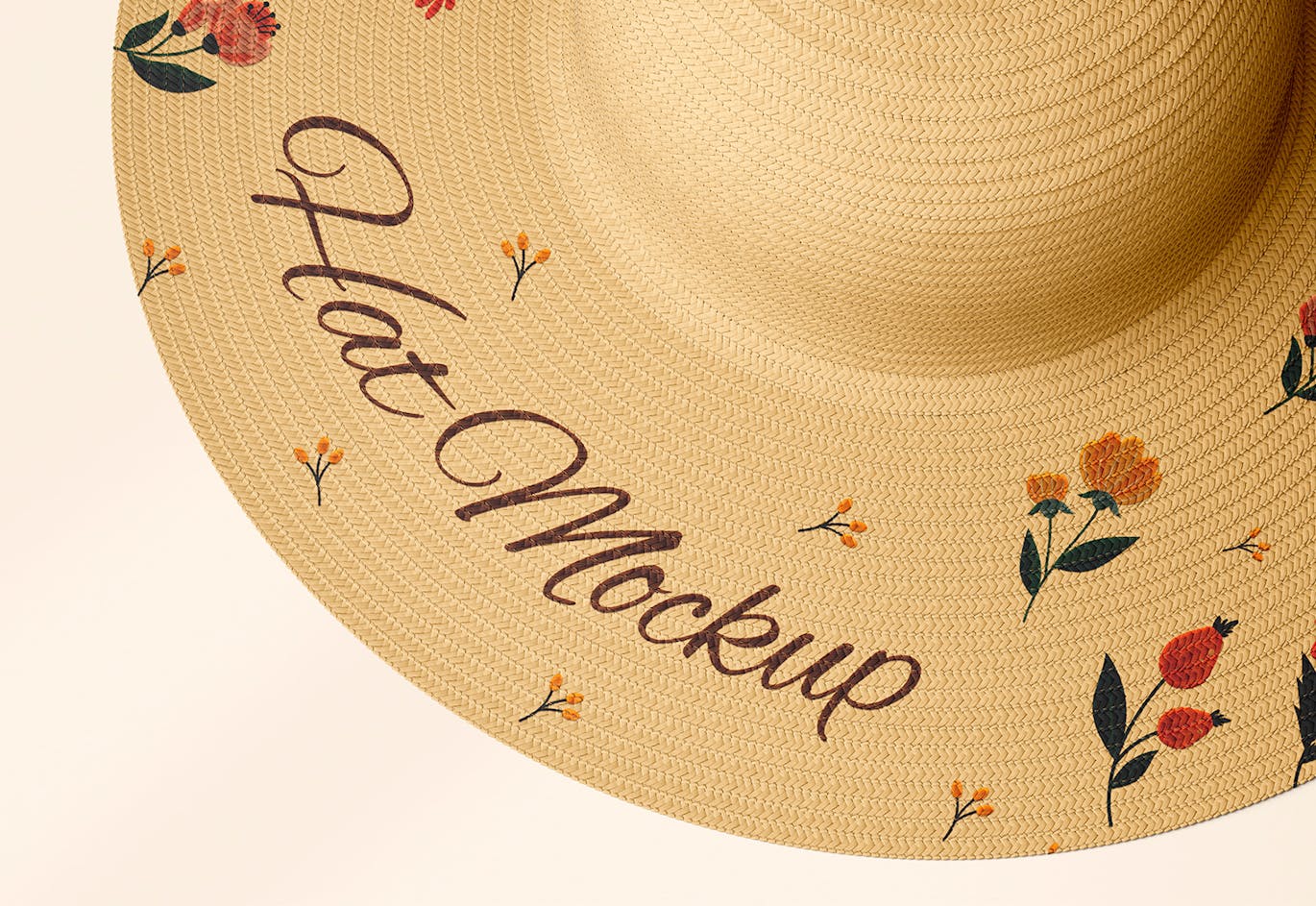 草帽帽子样机套装 (PSD)