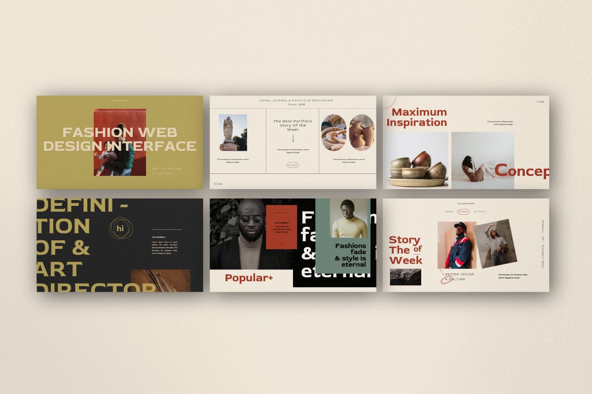 时尚都市风格的多用途高品质powerpoint幻灯片演示模板（pptx）