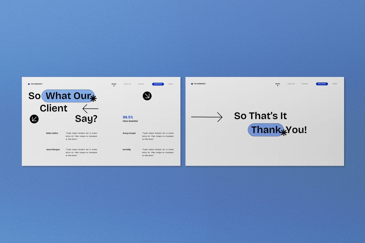 白蓝现代投资者宣传材料PPT模板 (PPT)