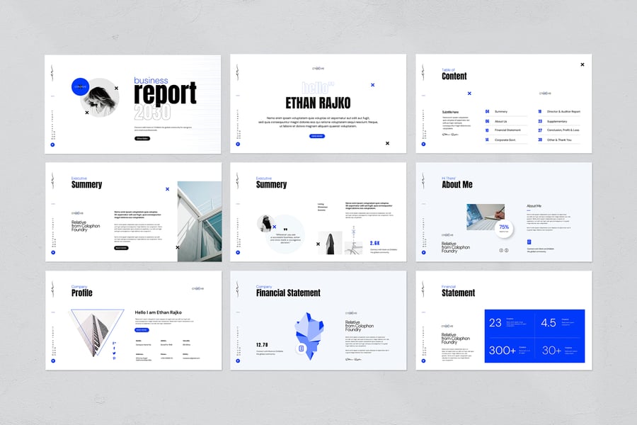 业务报告 PPT模版 (PPTX)