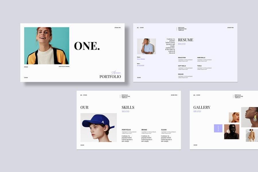 作品集演PPT模版 (PPTX)