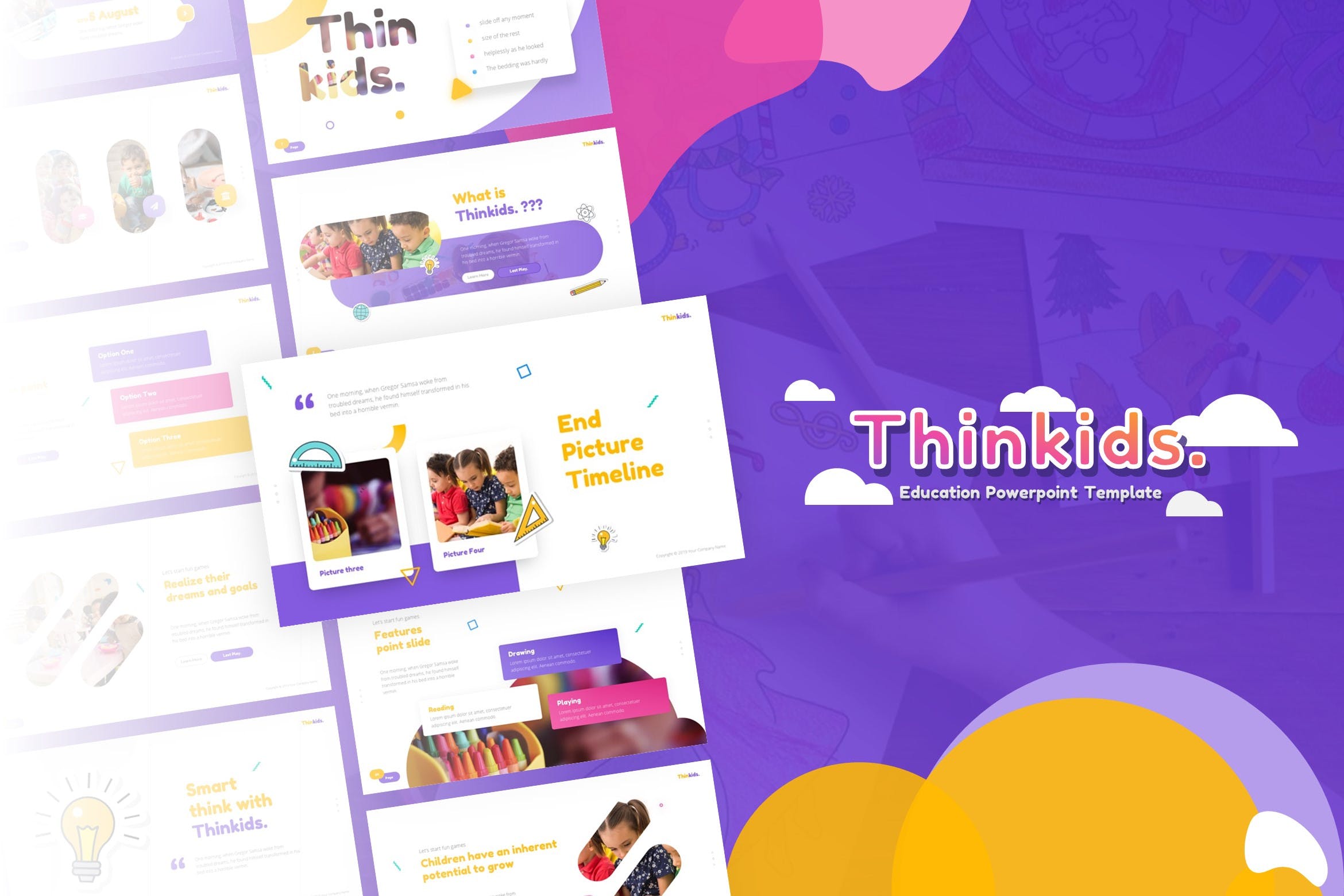 有趣的游戏和教育PPT模板（PPTX）