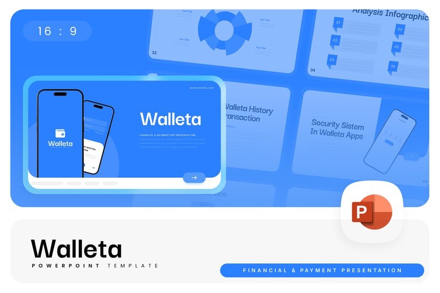 钱包APP介绍 PPT模版 (PPTX)