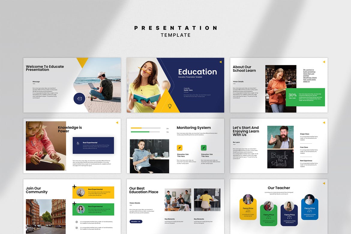 教育 PowerPoint 演示文稿模板 (PPTX)