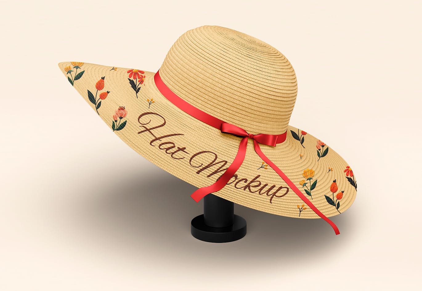 草帽帽子样机套装 (PSD)