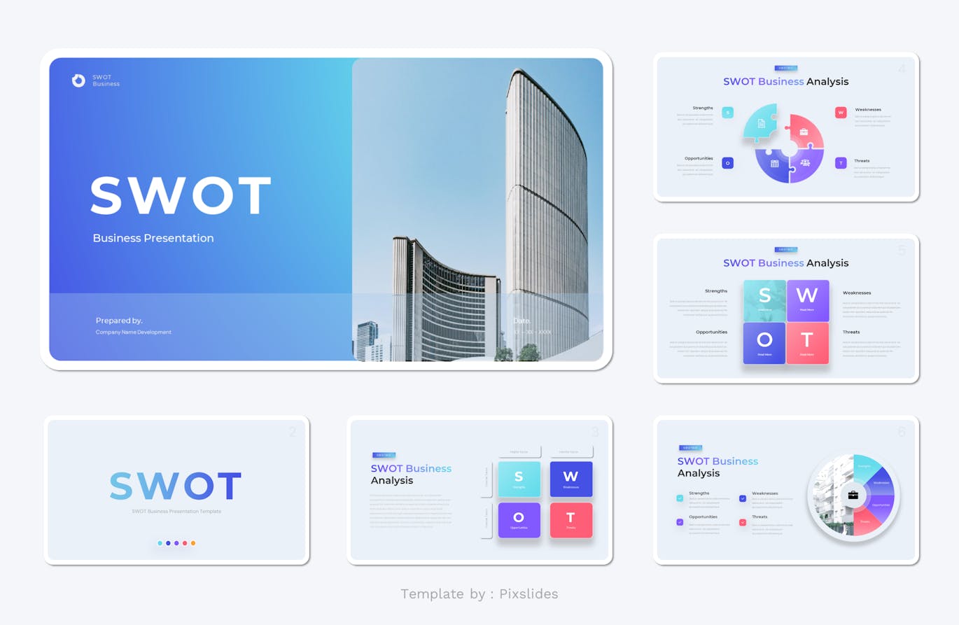 SWOT 业务优劣势分析PPT模板 (PPTX,PPT)