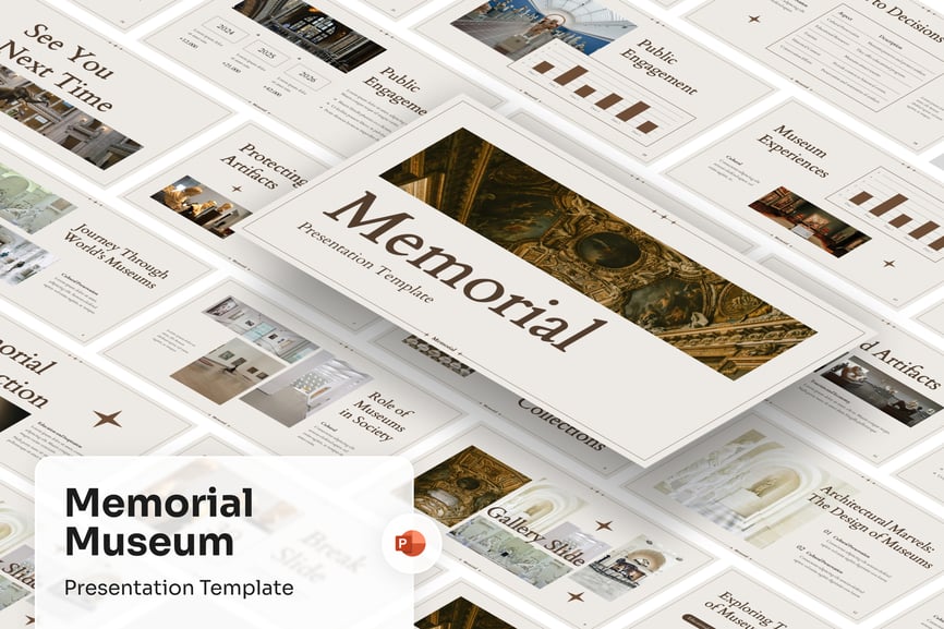 纪念博物馆 PPT模版 (PPTX)