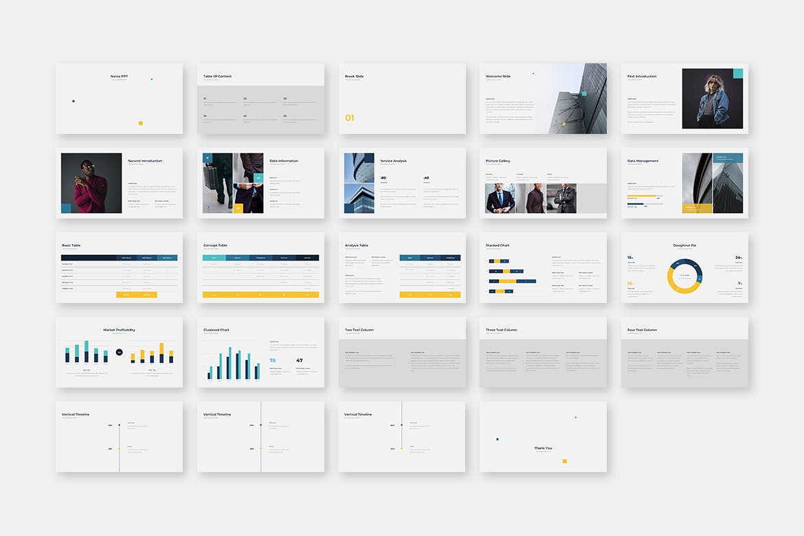 高端的企业公司展示PPT模板（PPTX）