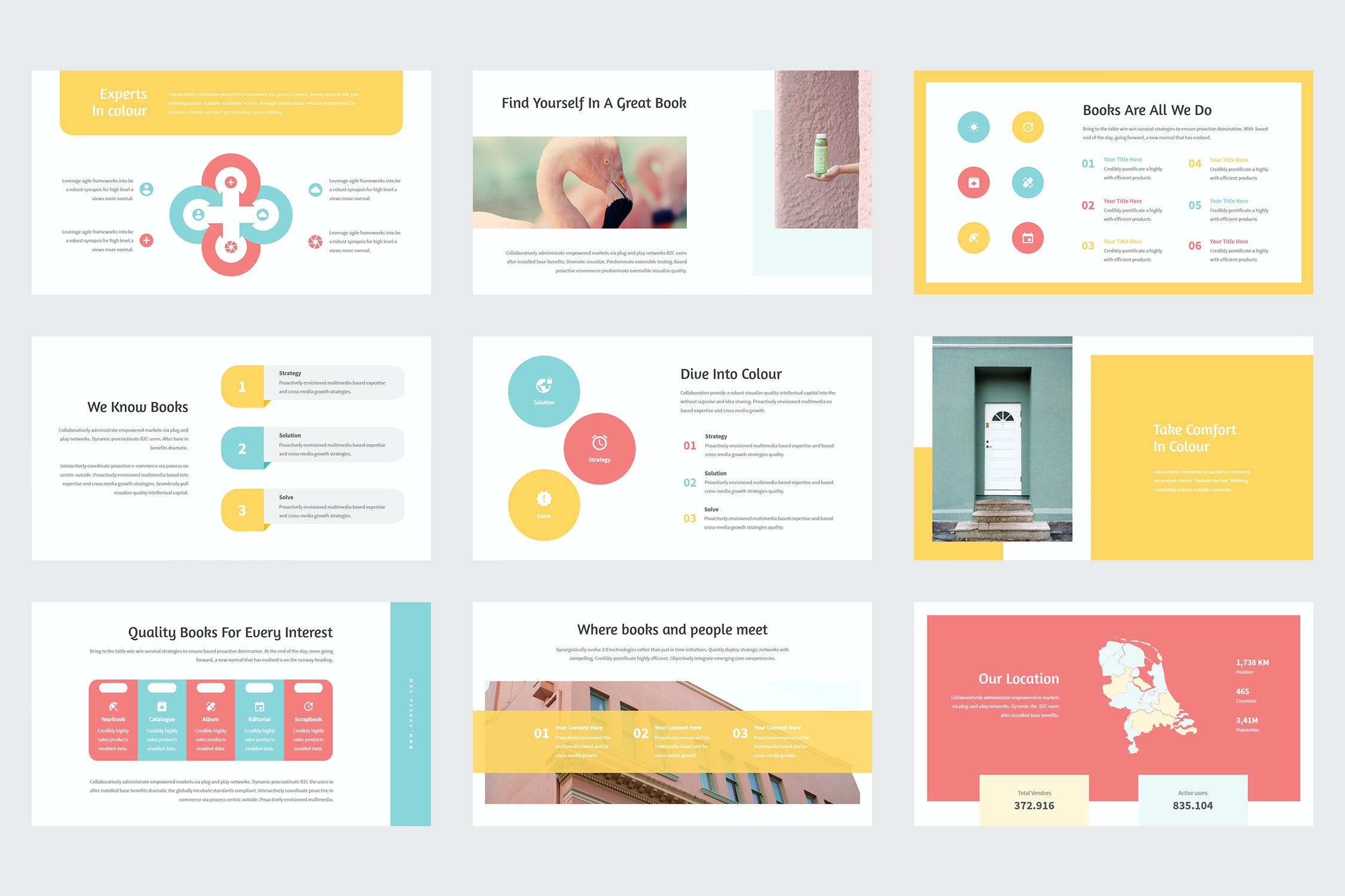 柔和的颜色PPT模板(PPTX)