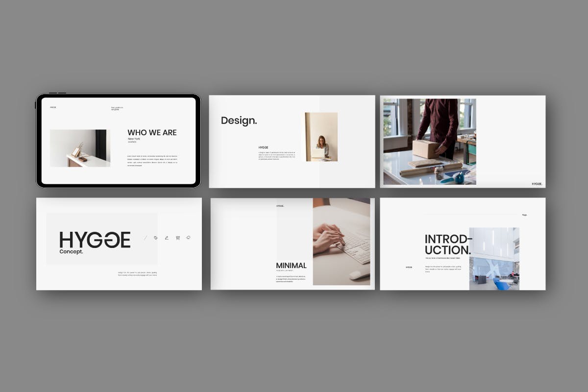 时尚高端简约优雅清新powerpoint幻灯片演示模板（pptx）