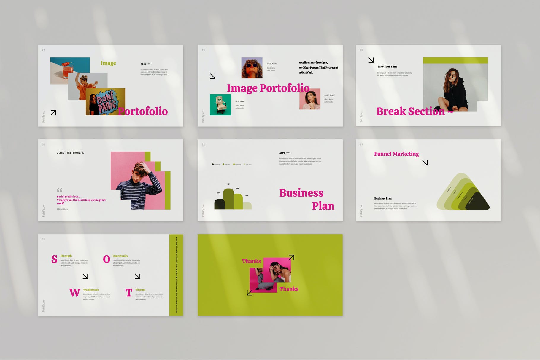 多彩时尚创意PPT模板（PPTX）