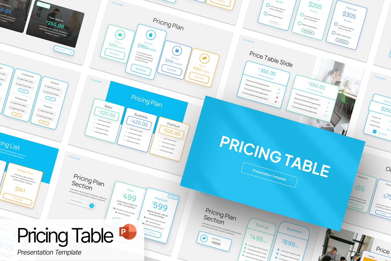 企业定价表演示PPT模板 (PPTX)