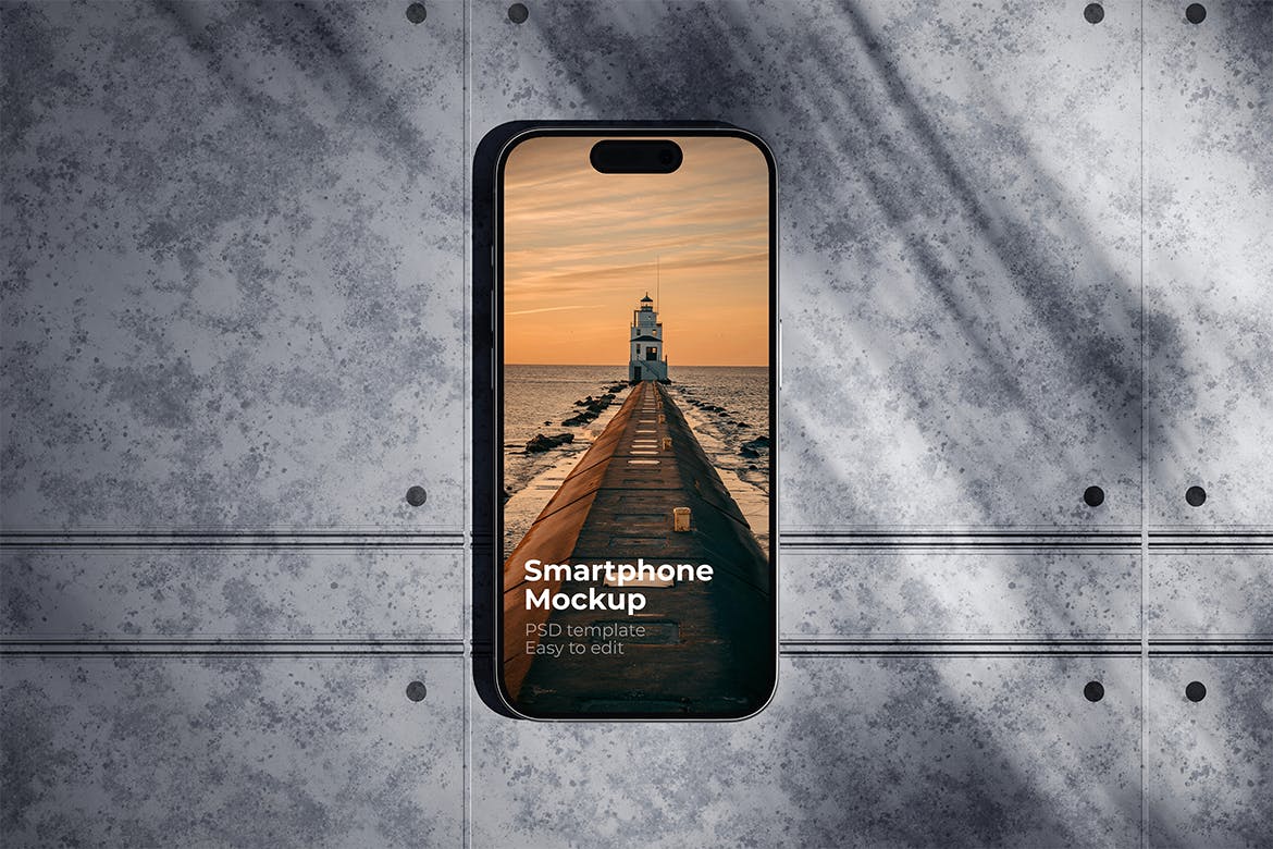 iPhone 15 手机样机 (PSD)