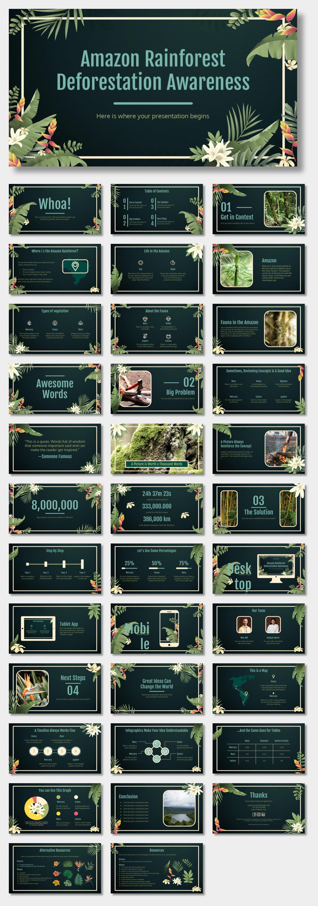 绿色植物绿叶文艺风PPT模板