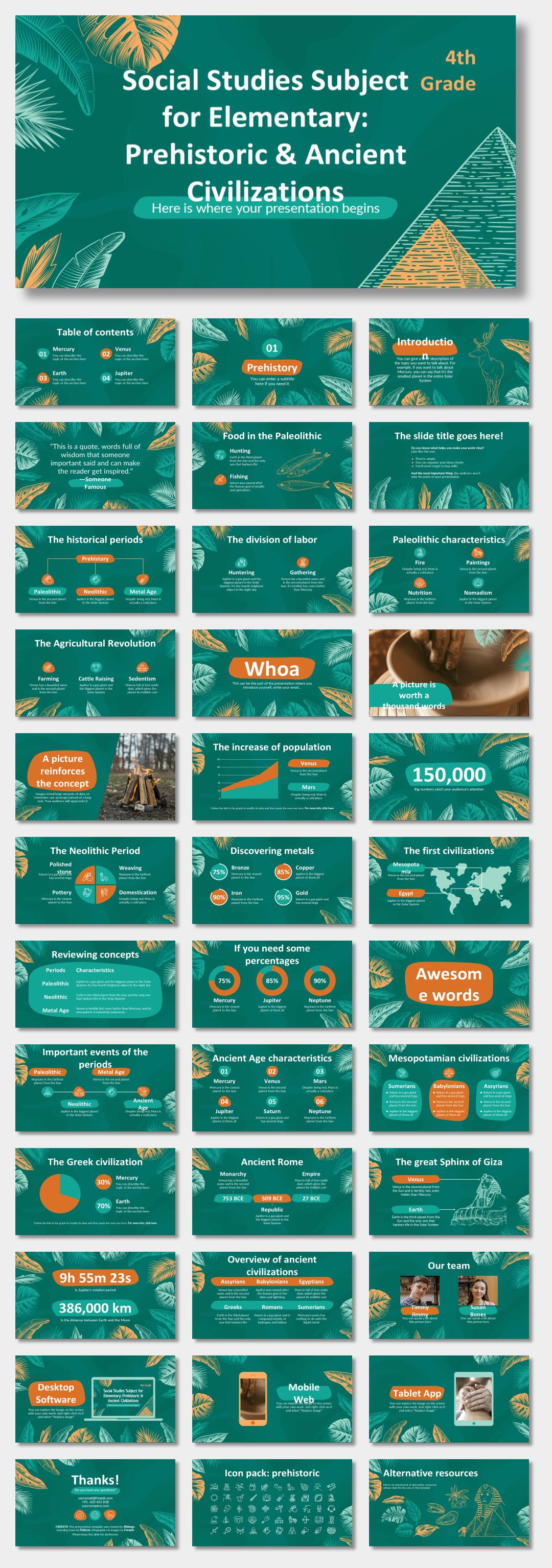 绿色植物绿叶文艺风PPT模板