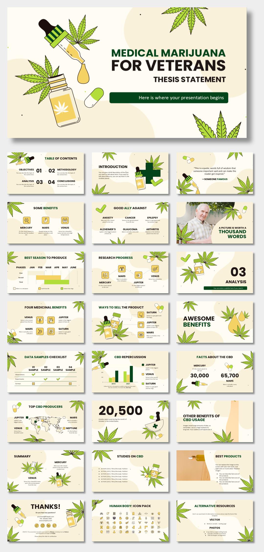 绿色植物绿叶文艺风PPT模板
