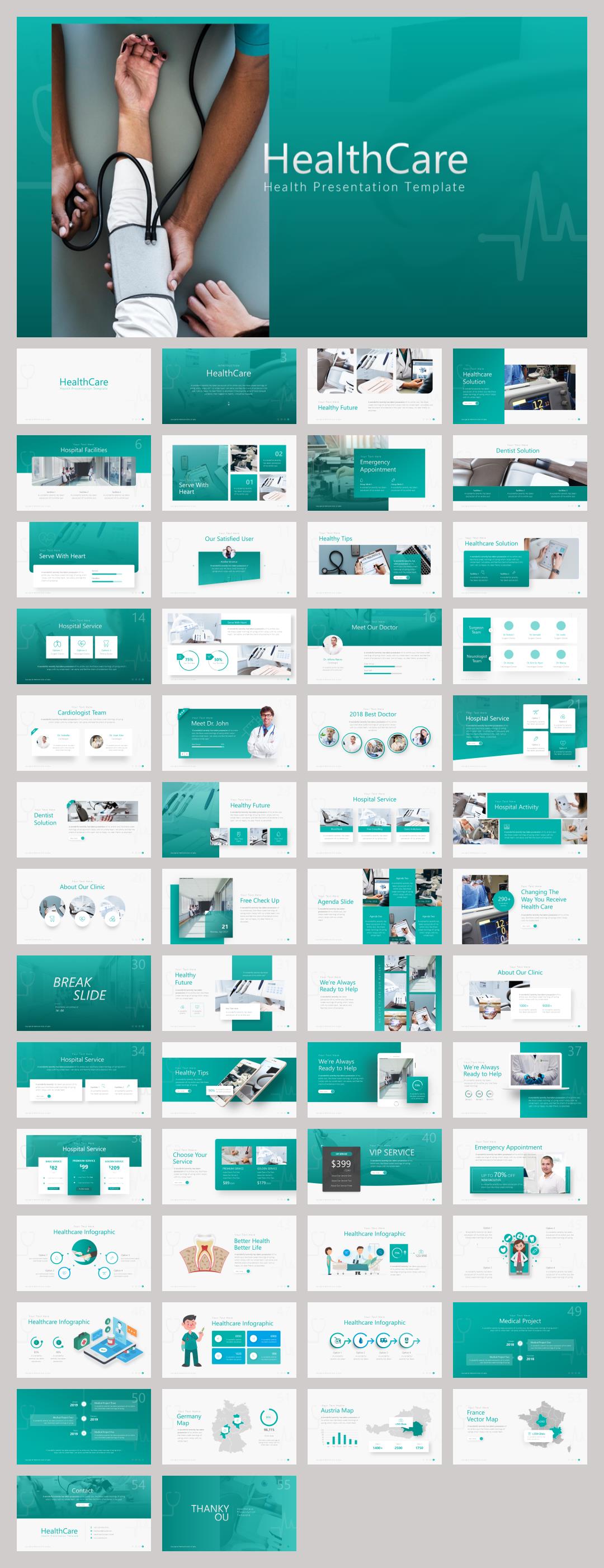 医疗商务健康PPT模版